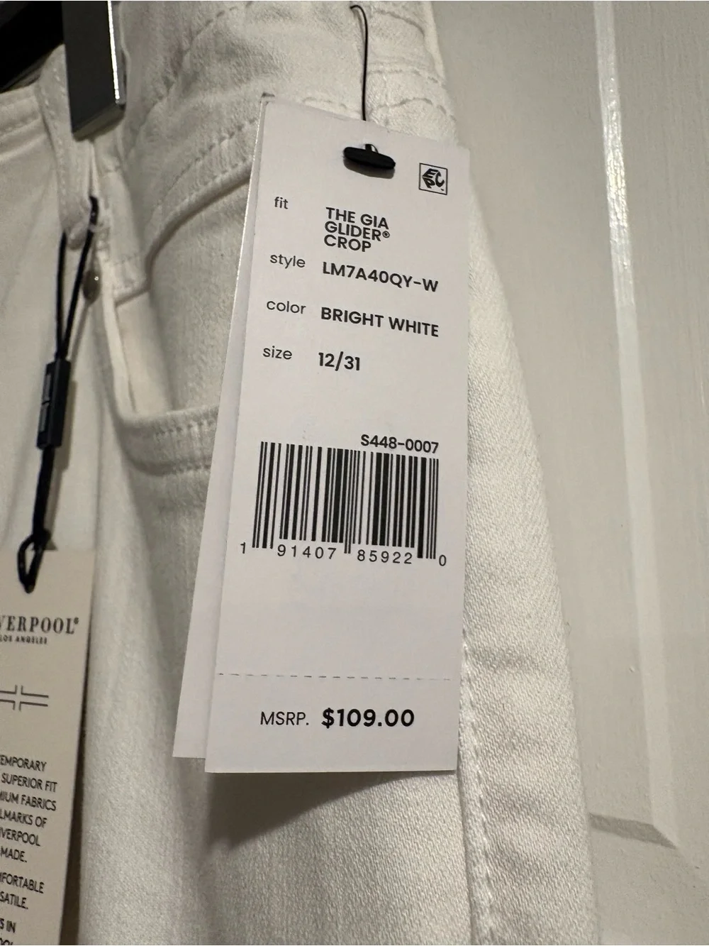 Liverpool White Wide-Leg Women's Jeans
